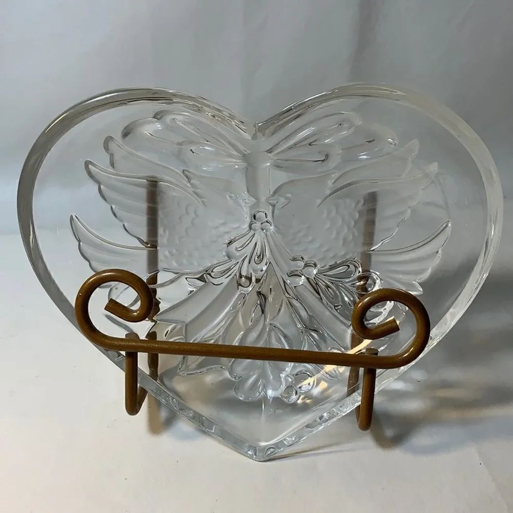 Mikasa Vintage Crystal Heart ❤️ Shaped Candy Dish Valentines Love Anniversary
